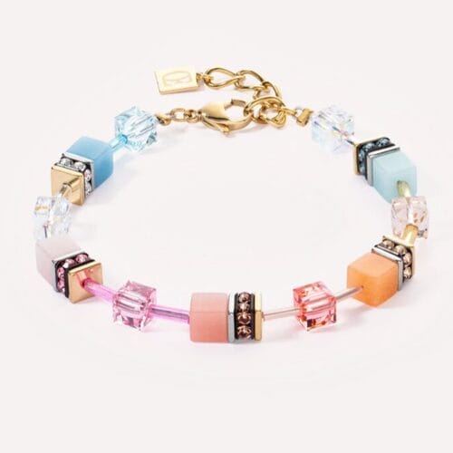 GeoCUBE® Iconic bracelet aqua-apricot