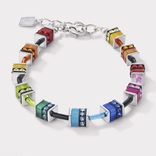 GeoCUBE® Bracelet classic polaris & rhinestone multicolour