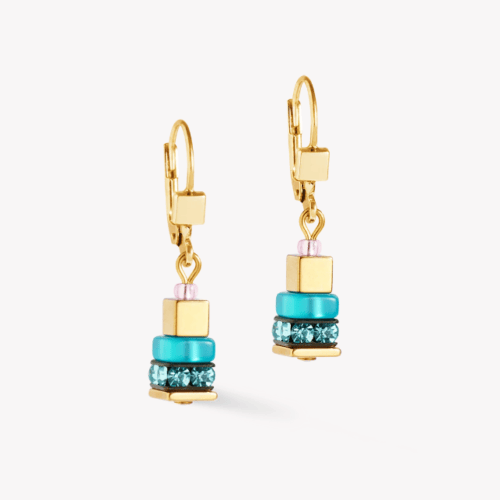 Earrings Boho Sunset Cube rainbow