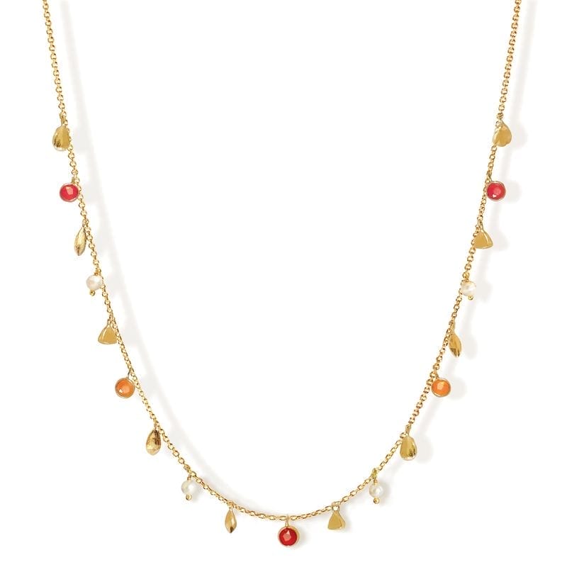 Mandalay Gemstone Mini Charm Necklace